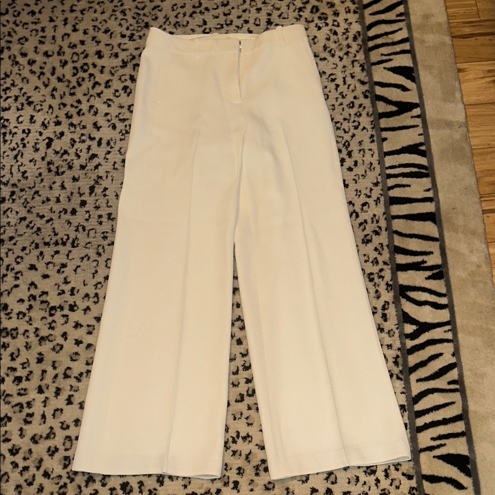 J Crew Cream Wide-Leg Pants - Picture 2 of 5